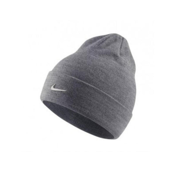 Nike Youth Metal Swoosh Beanie Hat Grey One Size