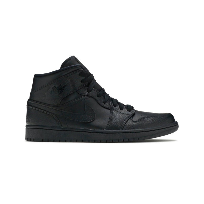AJ1 Mid Triple Black Unisex Sneakers