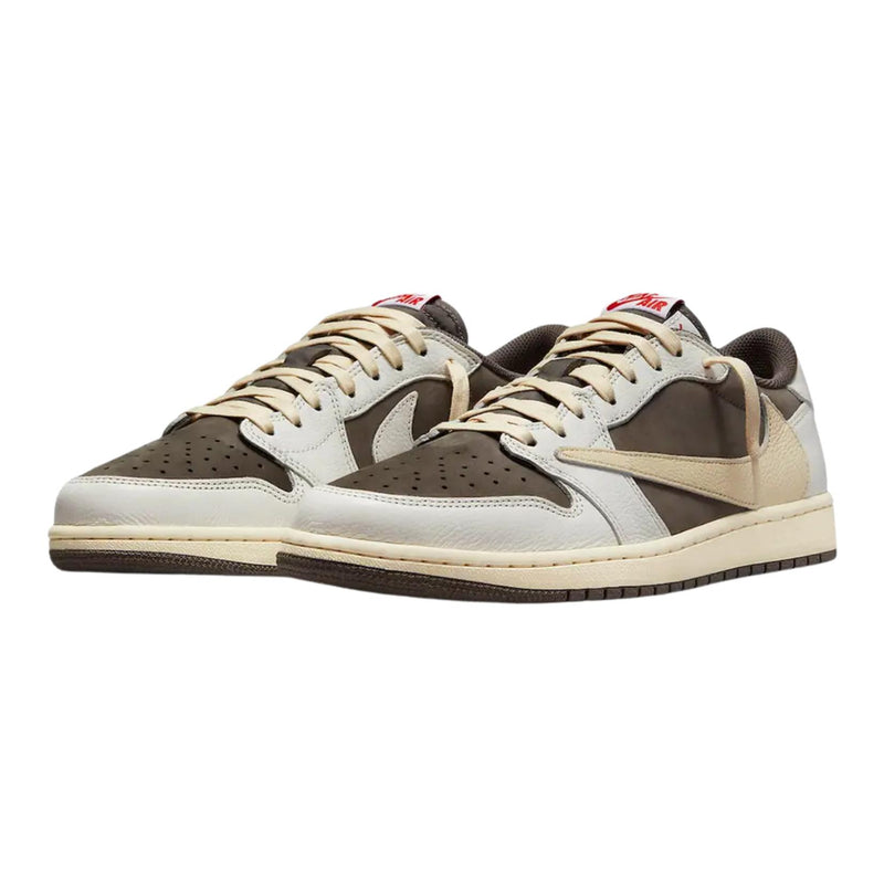 EXCLUSIVE Travis Scott x Air Jordan 1 Low Reverse Mocha Unisex Shoes