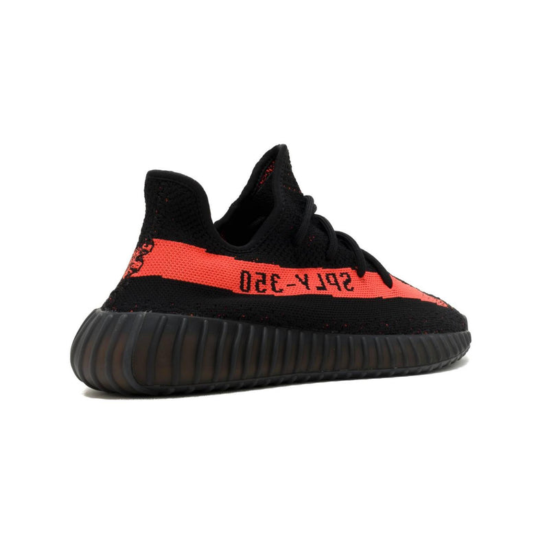Yeezy 350 Core Black Red Unisex Sneakers