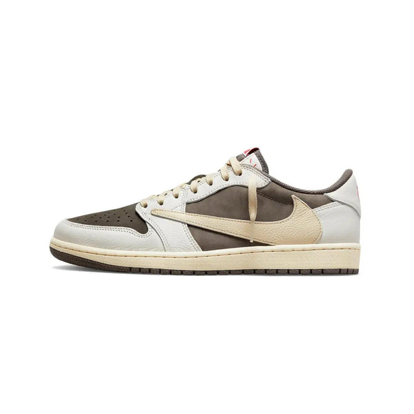 EXCLUSIVE Travis Scott x Air Jordan 1 Low Reverse Mocha Unisex Shoes