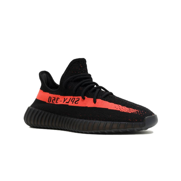 Yeezy 350 Core Black Red Unisex Sneakers