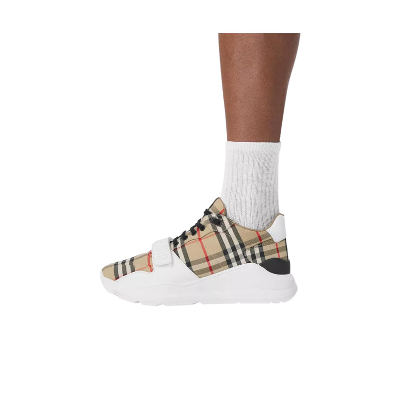 Burberry Vintage Check, Suede and Leather Sneaker Unisex Shoes