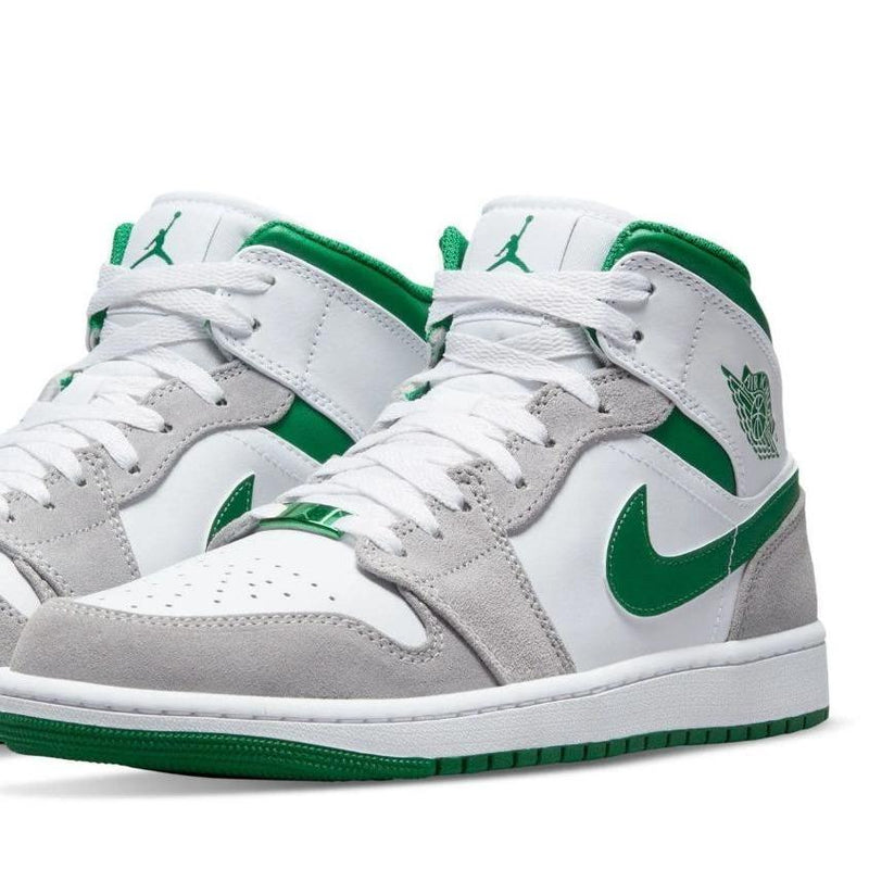 Air Jordan 1 Mid SE Grey Pine Green GS