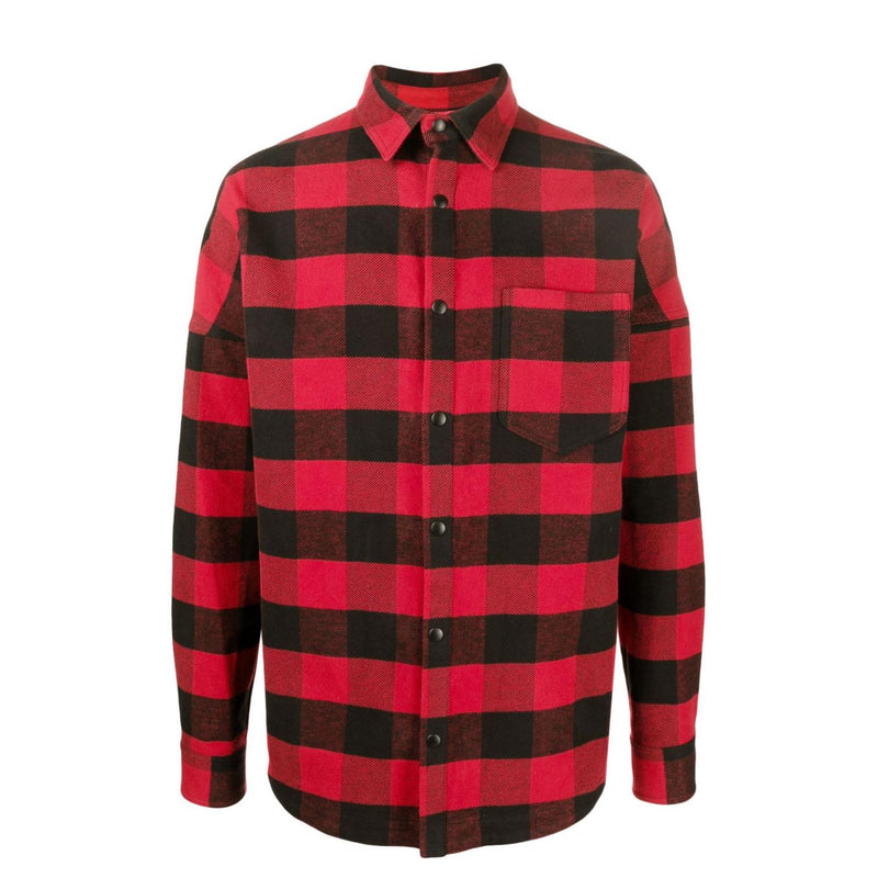 Palm Angels Curved Logo Checked Shirt