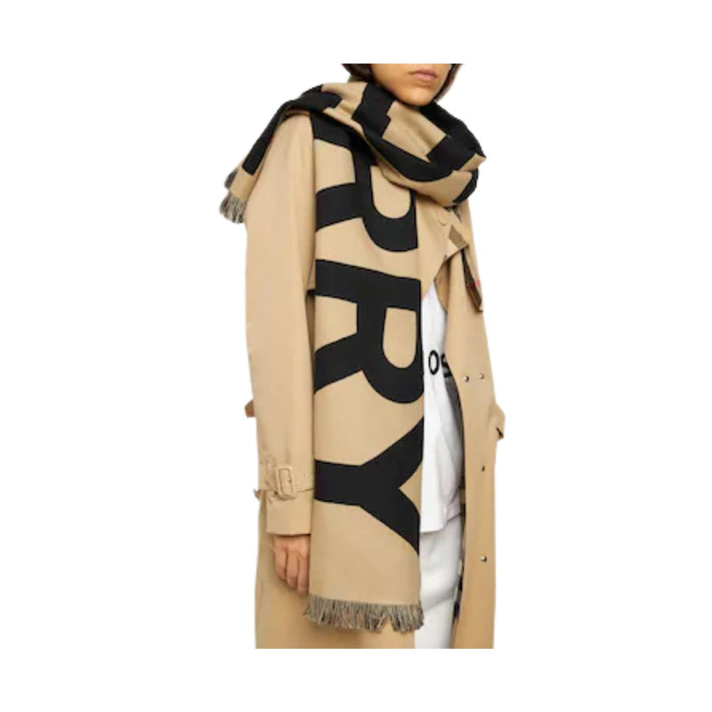 Burberry MU Logo Wool Knit Scarf