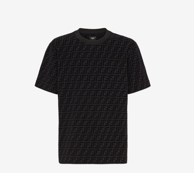 Fendi T-shirt in black piqué